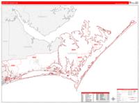 Carteret, Nc Carrier Route Wall Map