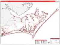 Carteret, Nc Carrier Route Wall Map