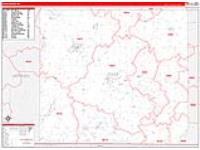 Cass, Mi Carrier Route Wall Map