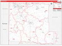 Cass, Mo Carrier Route Wall Map