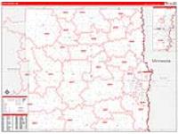 Cass, Nd Carrier Route Wall Map
