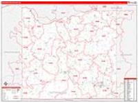 Cattaraugus, Ny Carrier Route Wall Map