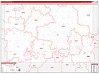 Cavalier, Nd Carrier Route Wall Map