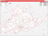 Centre, Pa Carrier Route Wall Map