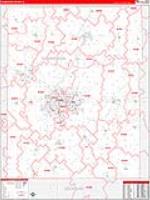 Champaign, Il Carrier Route Wall Map