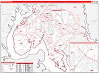 Charles, Md Carrier Route Wall Map