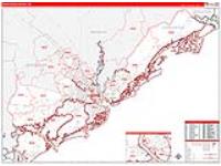 Charleston, Sc Carrier Route Wall Map