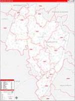 Charlotte, Va Carrier Route Wall Map