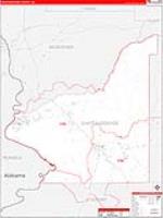 Chattahoochee, Ga Carrier Route Wall Map