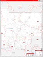 Cherokee, Ga Wall Map Zip Code