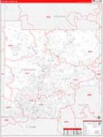Cherokee, Ga Carrier Route Wall Map