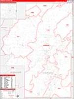 Cherokee, Ok Carrier Route Wall Map