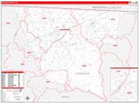 Cherokee, Sc Carrier Route Wall Map