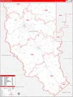 Cherokee, Tx Carrier Route Wall Map