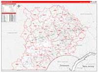 Chester, Pa Carrier Route Wall Map