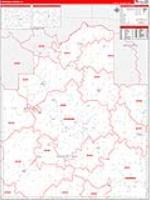 Christian, Il Carrier Route Wall Map