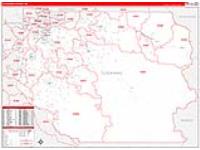 Clackamas, Or Carrier Route Wall Map