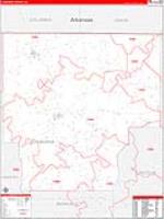 Claiborne Parish (), La Carrier Route Wall Map