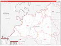 Claiborne, Ms Carrier Route Wall Map