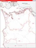 Clatsop, Or Carrier Route Wall Map