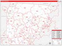 Clearfield, Pa Carrier Route Wall Map