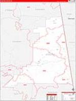 Cleburne, Al Carrier Route Wall Map