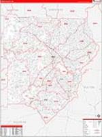 Cobb, Ga Carrier Route Wall Map