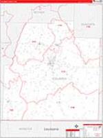 Columbia, Ar Carrier Route Wall Map