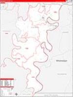 Concordia Parish (), La Carrier Route Wall Map