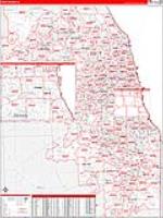 Cook, Il Carrier Route Wall Map