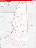 Coos, Nh Carrier Route Wall Map