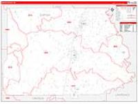 Copiah, Ms Carrier Route Wall Map