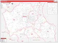 Coweta, Ga Carrier Route Wall Map
