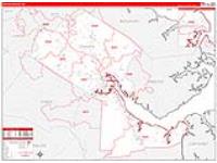 Craven, Nc Carrier Route Wall Map