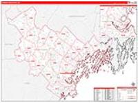 Cumberland, Me Carrier Route Wall Map