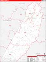 Cumberland, Va Carrier Route Wall Map