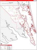 Currituck, Nc Carrier Route Wall Map