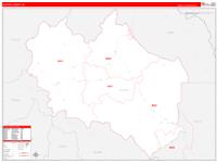 Custer County, ID Wall Map Premium Style by MarketMAPS - MapSales