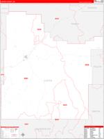 Custer County, MT Zip Code Wall Map Basic Style by MarketMAPS - MapSales