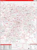 Dallas, Tx Carrier Route Wall Map