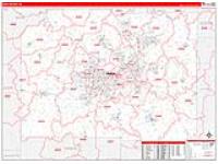 Dane, Wi Carrier Route Wall Map