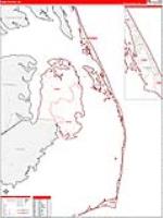 Dare, Nc Carrier Route Wall Map