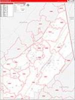 Dekalb, Al Carrier Route Wall Map