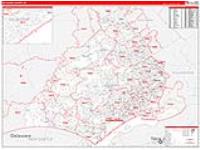 Delaware, Pa Carrier Route Wall Map