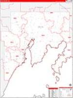Delta, Mi Carrier Route Wall Map