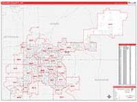 Denver, Co Carrier Route Wall Map
