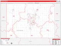 Dickinson, Ia Carrier Route Wall Map