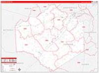 Dinwiddie, Va Carrier Route Wall Map