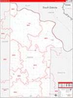 Dixon, Ne Carrier Route Wall Map