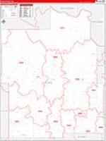 Dunn, Nd Carrier Route Wall Map
